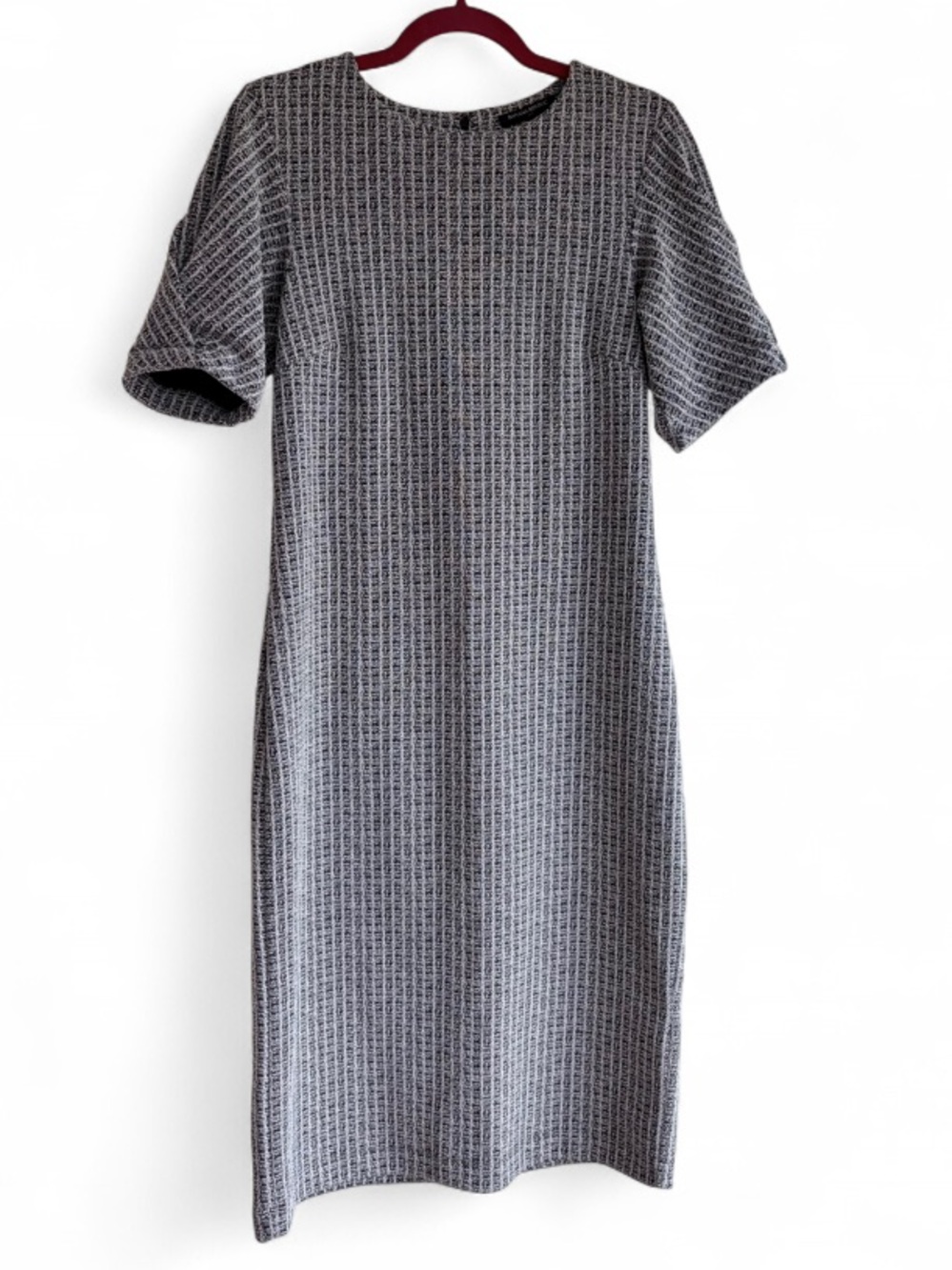 Banana Republic Short Sleeve Tweed Knit Midi Dress Size 10